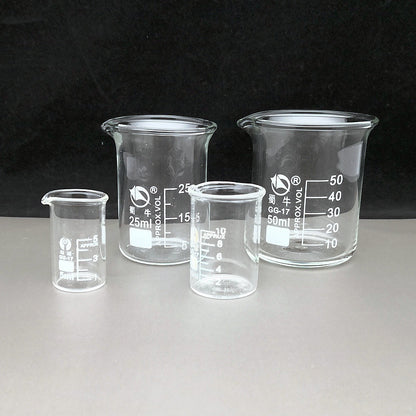 Kurzes Becherglas 5 ml bis 10000 ml, Lab7th, Glas-Hochtemperaturbecher
