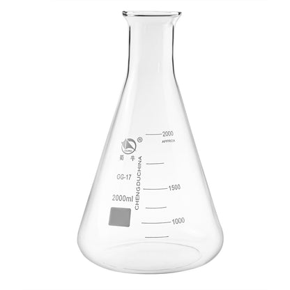50 ml ~ 5000 ml Glas-Erlenmeyerkolben, Lab7th, Enghals, Glas-Erlenmeyerkolben, Laborgebrauch, Glas-Dreieckskolben