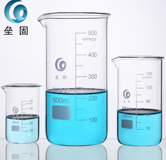 High-type beaker high temperature resistant high-quality thickened high-shaped glass beaker