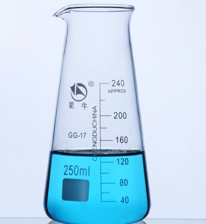 High borosilicate glass triangular beaker with thickened wall,Glass milk bottle