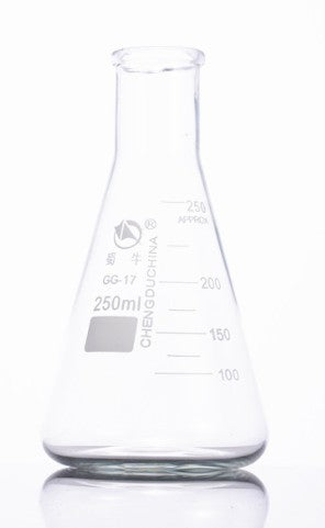 high-borosilicate glass triangular flask,triangular boiling flask,Tall-form high-borosilicate glass triangular flask with a conical ground glass joint and a narrow neck,Lab7th